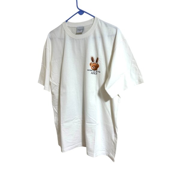 NWOT ADLV Rabbit Bear Doll Logo Short Sleeve Oversized T-Shirt - Picture 4 of 10